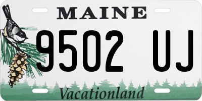ME license plate 9502UJ