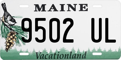 ME license plate 9502UL