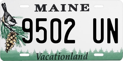 ME license plate 9502UN