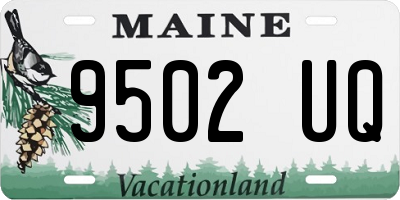 ME license plate 9502UQ