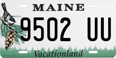 ME license plate 9502UU