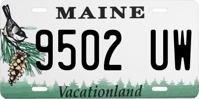 ME license plate 9502UW