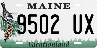 ME license plate 9502UX