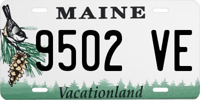 ME license plate 9502VE