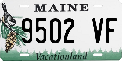 ME license plate 9502VF