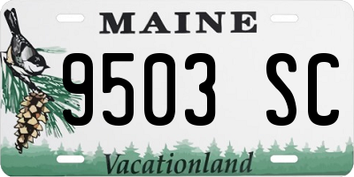 ME license plate 9503SC