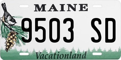 ME license plate 9503SD