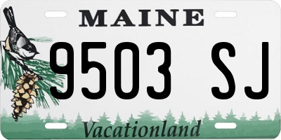 ME license plate 9503SJ