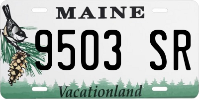 ME license plate 9503SR