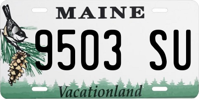 ME license plate 9503SU