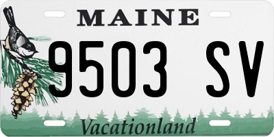 ME license plate 9503SV
