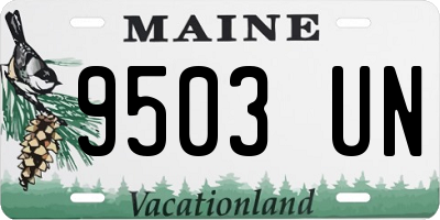 ME license plate 9503UN