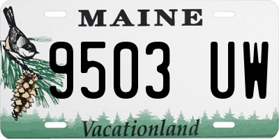 ME license plate 9503UW