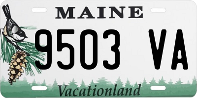 ME license plate 9503VA