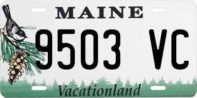 ME license plate 9503VC