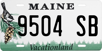 ME license plate 9504SB