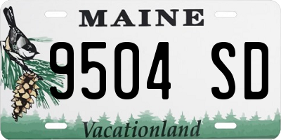 ME license plate 9504SD