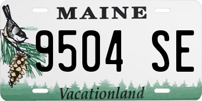 ME license plate 9504SE