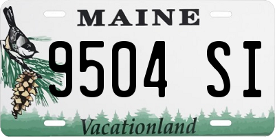 ME license plate 9504SI