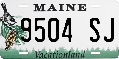 ME license plate 9504SJ