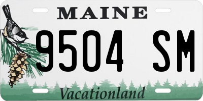 ME license plate 9504SM