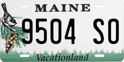 ME license plate 9504SO