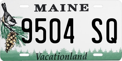 ME license plate 9504SQ