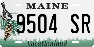 ME license plate 9504SR