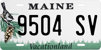 ME license plate 9504SV