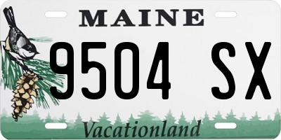 ME license plate 9504SX
