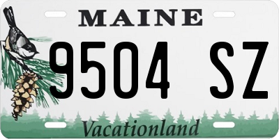 ME license plate 9504SZ