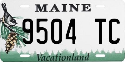 ME license plate 9504TC