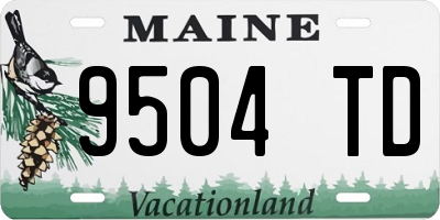 ME license plate 9504TD