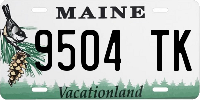 ME license plate 9504TK