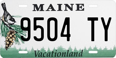 ME license plate 9504TY