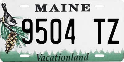 ME license plate 9504TZ