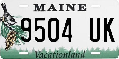 ME license plate 9504UK