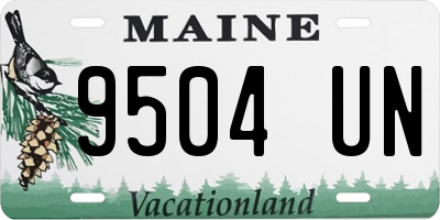 ME license plate 9504UN