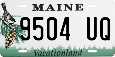 ME license plate 9504UQ