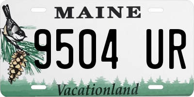 ME license plate 9504UR
