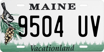ME license plate 9504UV