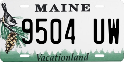 ME license plate 9504UW