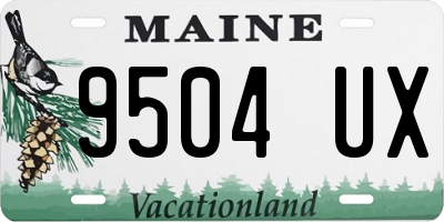 ME license plate 9504UX