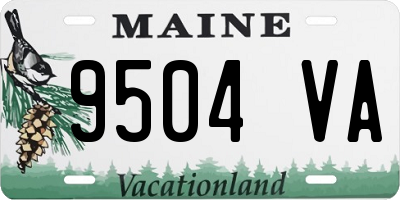 ME license plate 9504VA