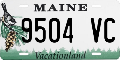 ME license plate 9504VC