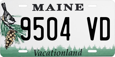ME license plate 9504VD