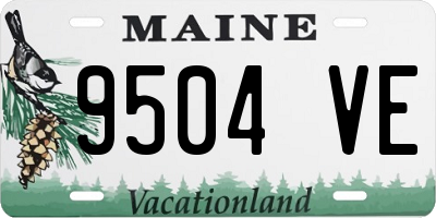 ME license plate 9504VE