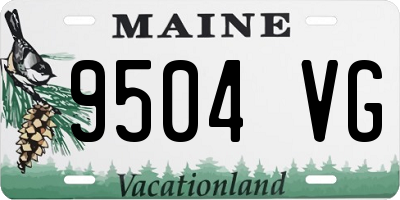 ME license plate 9504VG