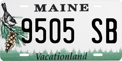 ME license plate 9505SB