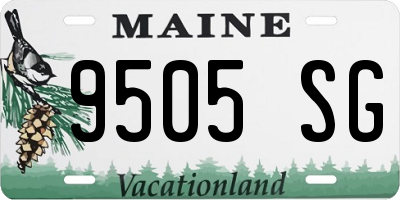 ME license plate 9505SG
